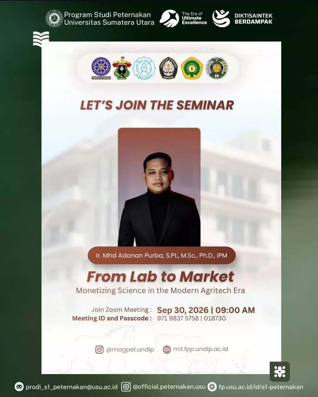Collaborative Seminar 2026: From Lab to Market – Monetizing Science in the Modern Agritech Era